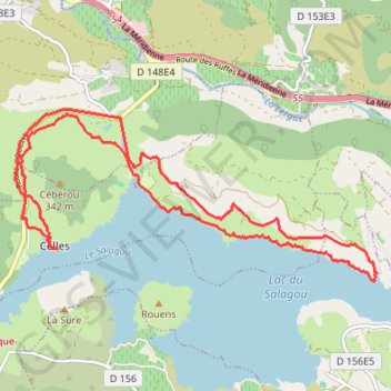 Lac du Salagou GPS track, route, trail