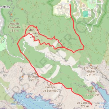 Crête de Morgiou GPS track, route, trail