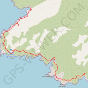 De Tizzano à la Cala di Conca GPS track, route, trail