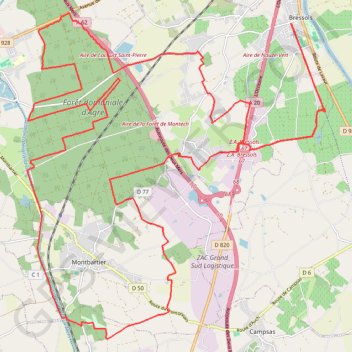 Canal et forêt de Montech - Bressols GPS track, route, trail