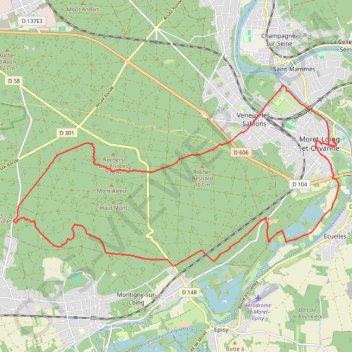 Bourron Marlotte GPS track, route, trail