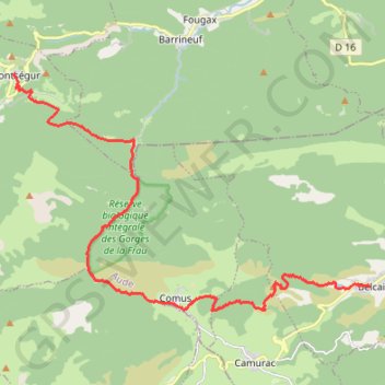 Etape3 Montségur - Belcaire GPS track, route, trail