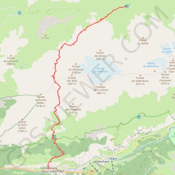 Traversée Lanslebourg-Cuchet-Femma GPS track, route, trail