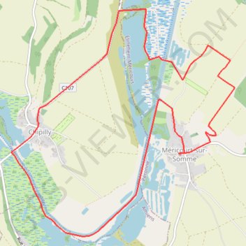 Les marais des vaches - Méricourt-sur-Somme GPS track, route, trail