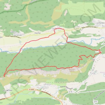 Valderoure-Crêtes du Bauroux GPS track, route, trail