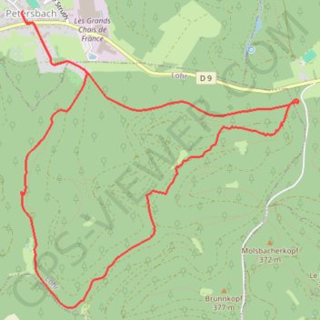 Marche populaire de Petersbach GPS track, route, trail