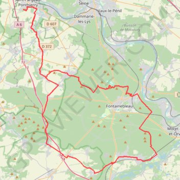 Tour de Fontainebleau GPS track, route, trail