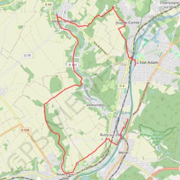 De Valmondois à L'Isle-Adam GPS track, route, trail