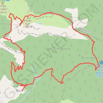 Bezins-Garraux - Pic du Gar - Pic Saillant GPS track, route, trail