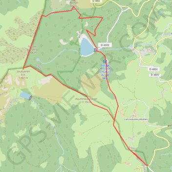Lacs vosgiens, Lac Blanc GPS track, route, trail