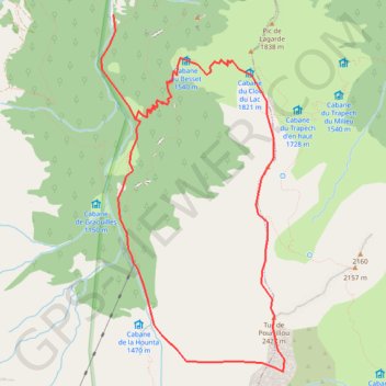Tuc de Pourtillou par Cornave GPS track, route, trail