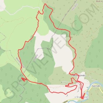 Les ravins de Gorniès GPS track, route, trail