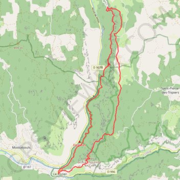 LE ROZIER Chemin de BLANQUEFORT (les vignes) GPS track, route, trail