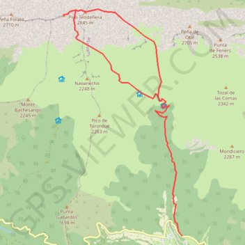 Punta de la Ripera et pico Tendeñera depuis Linás de Broto GPS track, route, trail