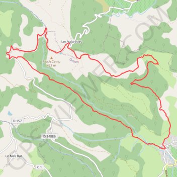 Salagou - Le Toucou GPS track, route, trail