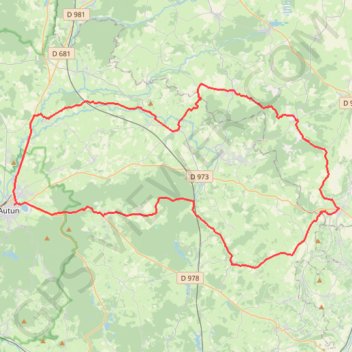 Randonnée cyclo de Autin à Nollay GPS track, route, trail