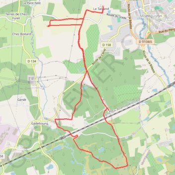 Olerando Montguyon - Le Taillan GPS track, route, trail