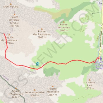 Col des Sarrasins GPS track, route, trail