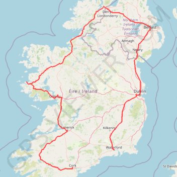 Tour de l'Irlande : Cork - Waterford GPS track, route, trail