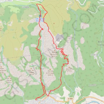 Gorges de la Colombieres CAROUX GPS track, route, trail