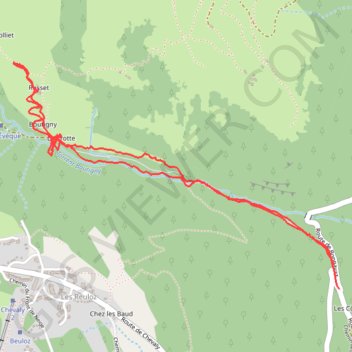 La Crotte et Rosset GPS track, route, trail