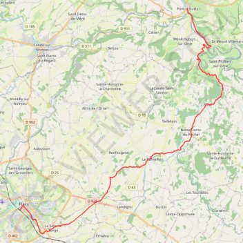 Pont d'Ouilly / La Roche d'Oëtre Flers GPS track, route, trail