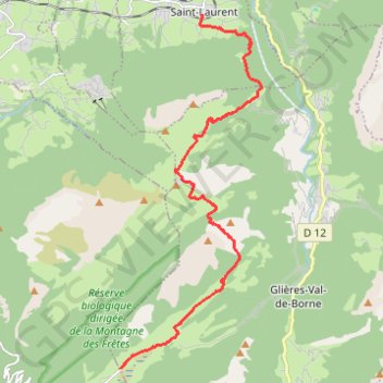 De Saint-Laurent au Plateau des Glières GPS track, route, trail