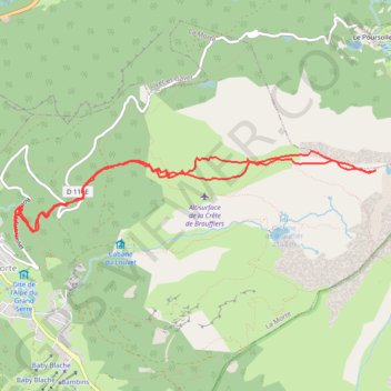 Crête de Brouffier GPS track, route, trail