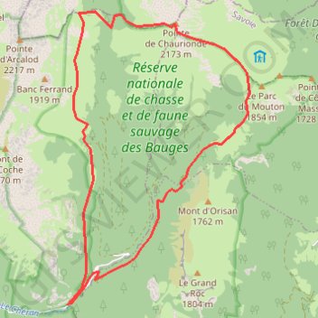 Pointe de Chaurionde GPS track, route, trail
