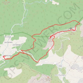 Le Broussan GPS track, route, trail