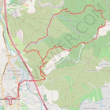 Autour de Salon de Provence GPS track, route, trail