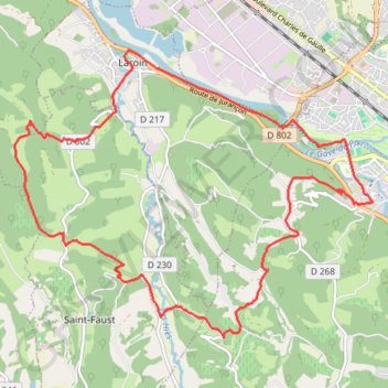 Les vignes en terrasses des collines de Jurançon GPS track, route, trail