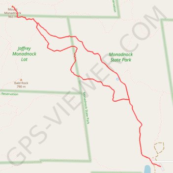 Mount Monadnock Loop GPS track, route, trail