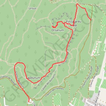 Passage du loup GPS track, route, trail