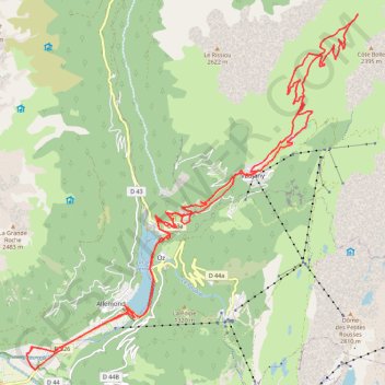 Col du Sabot depuis Allemont GPS track, route, trail