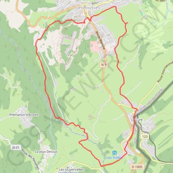 Le Bief de la Chaille - Les Rousses GPS track, route, trail
