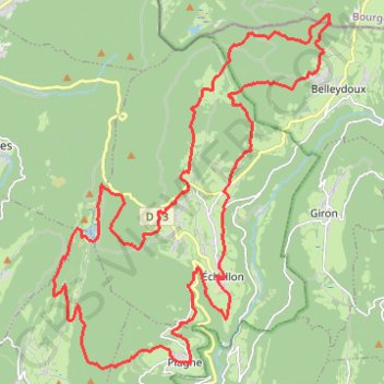 Marathon d'échallon 2008 GPS track, route, trail
