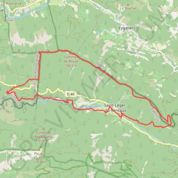 Crête de la Montagne de Bluye GPS track, route, trail
