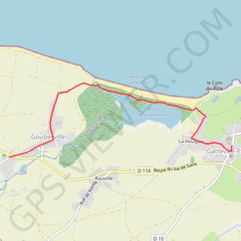 Etape 1 - BARFLEUR à GATTEVILLE-PHARE GPS track, route, trail