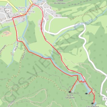 Circuit des sources du Lison - Doubs GPS track, route, trail