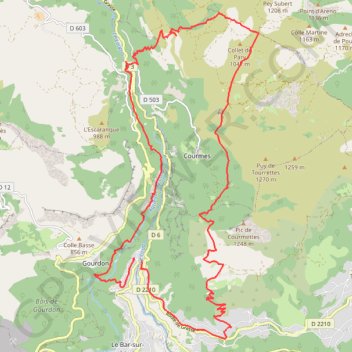 Les Balcons du Loup GPS track, route, trail