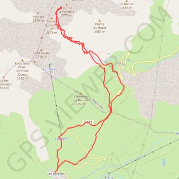 Col de la Flachère GPS track, route, trail