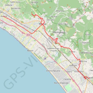 Via Francigena Avenza - Pietrasanta GPS track, route, trail