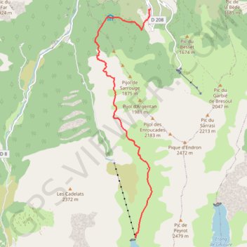 Goulier - Etang d'Izourt GPS track, route, trail