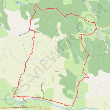 Les Hauts de Maladène GPS track, route, trail