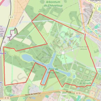 Parc du château de Versailles GPS track, route, trail