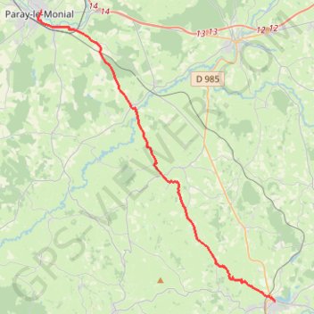 De la Clayette à Paray-le-Monial GPS track, route, trail