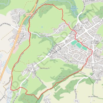 Autour de Vieugy GPS track, route, trail