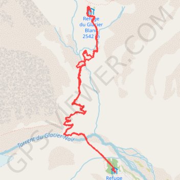 Vallouise - Pelvoux, refuge du Glacier Blanc GPS track, route, trail