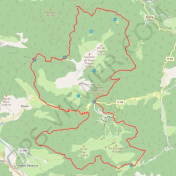 Autour du Cagire et du Mourtis - Juzet-d'Izaut GPS track, route, trail